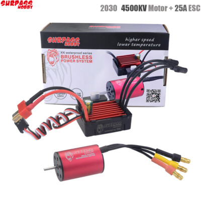 Surpass Hobby BL Speed Controller 25A ESC+2030 4500kv Motor Waterproof For 1/18