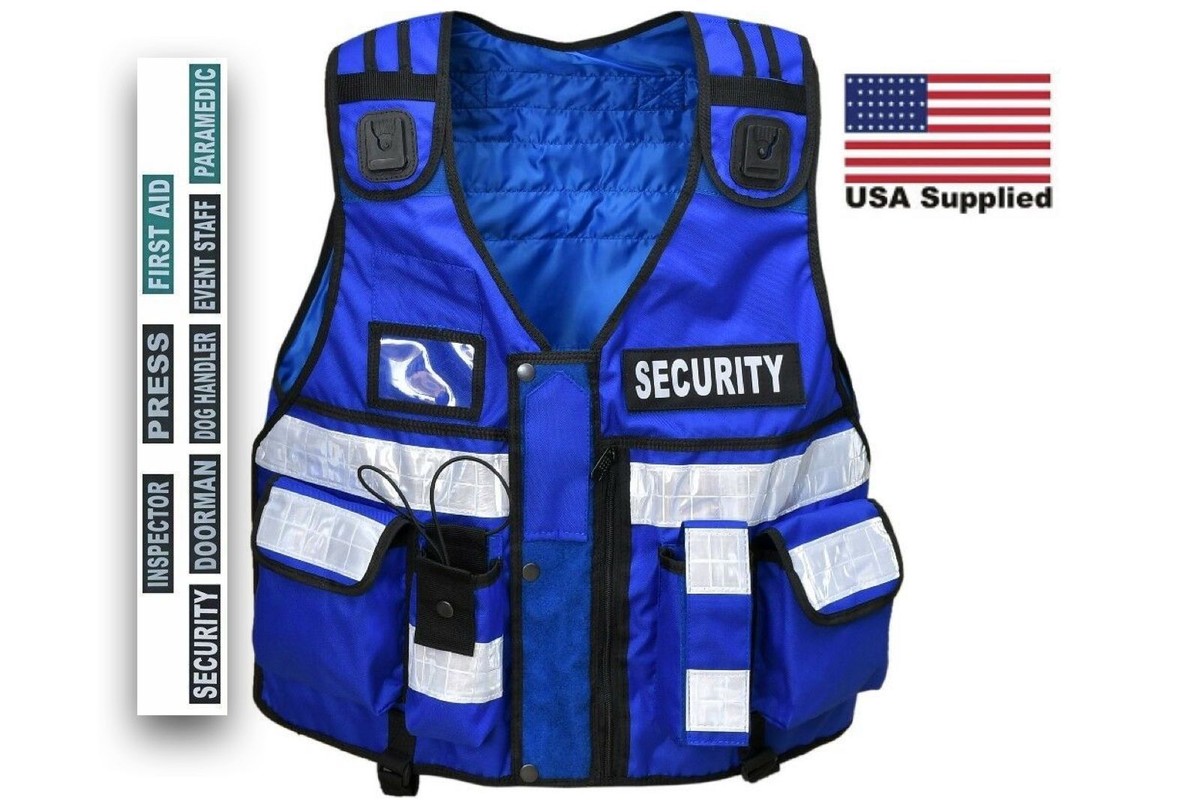 Hi Viz Blue Tactical Vest Security Enforcement CCTV, Dog Handler