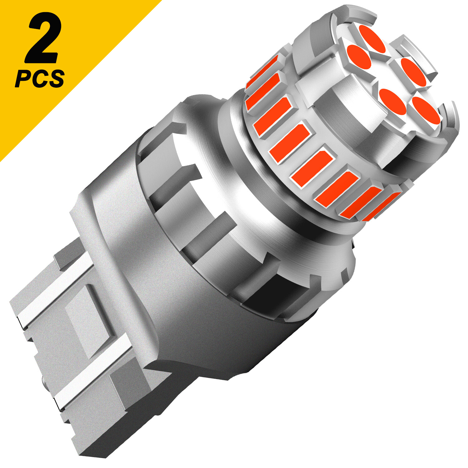 7443 Red 7440 LED Strobe Brake Light Blinking Tail Bulbs for Enhanced Safety