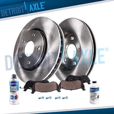 Front Disc Brake Rotors + Ceramic Pads Kit for 2002 - 2008 Jaguar X-Type