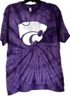 Kansas State Cougars Tie Dye T Shirt Purple Size LG NCAA Football Colortone KS