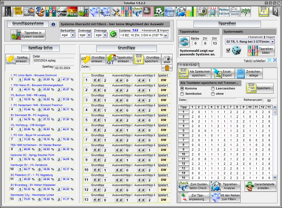 Totofee, PC-Programm für den ambitionierten Toto-Tipper per Download - Bild 4 von 4