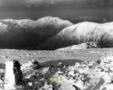 Photo 12x8 Scafell Pike trig point in winter raiment Wasdale Head The trig c1982