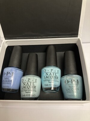 Neu Opi Nail Vanish 4 Stück Boxed Set Shades Of Blues Collection 