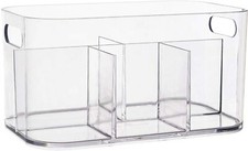 Bliss 5-Compartment Plastic Organizer  Clear