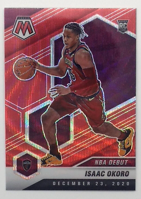 2020-21 Panini Mosaic Red Wave Tmall Prizm Isaac Okoro Rookie RC