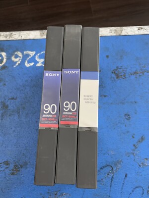3 Sony Betacam SP Tape BCT-90MLA 90 Minute & 30 Minute Large Video