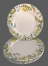 NEW Mikasa Tivoli Garden Set of 4 Dinner Plates 11" Bone China White Flowers