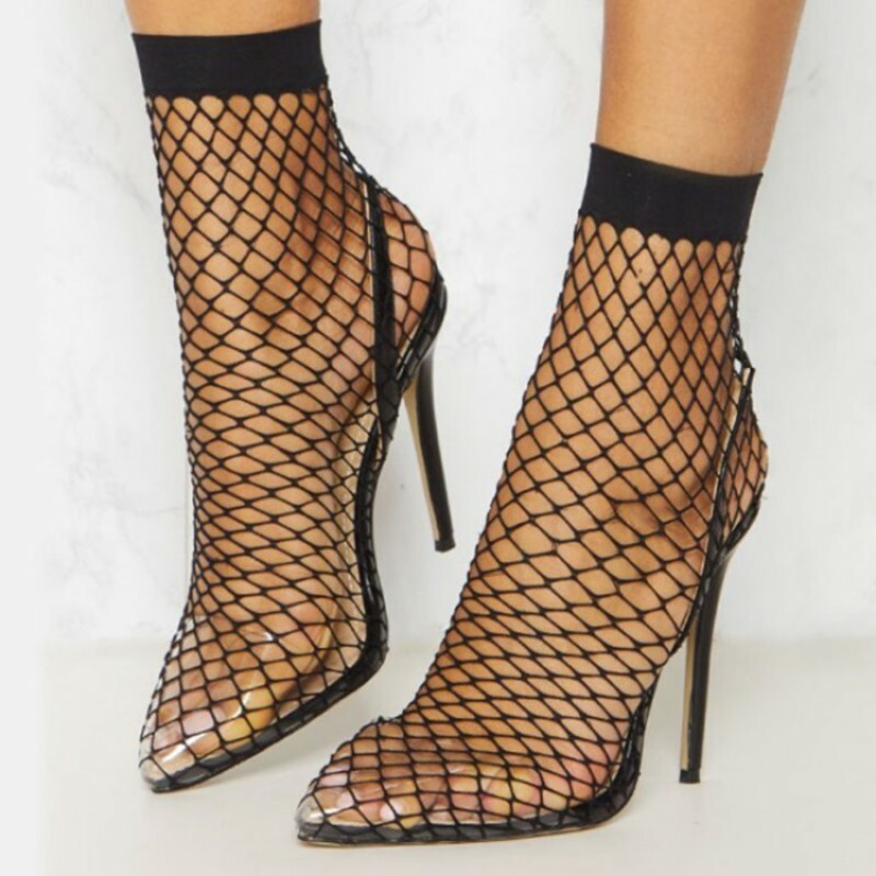fishnet heels