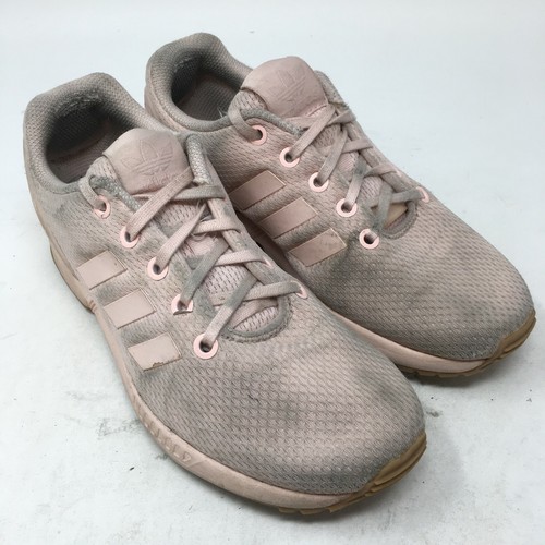 Adidas Shoes Youth Girls 4 Zx Flux Casual Lace Up Sneakers EH3174 Pink Fabric - Imagen 3 de 12