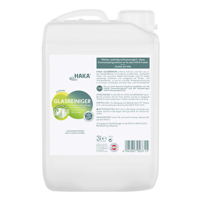 HAKA Glasreiniger Spray 3l Fensterreiniger Reinigungsmittel Küche Bad Haushalt 
