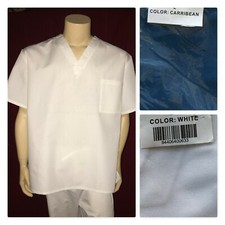 Medical Nursing Scrub L Women Men 1 Pocket V Neck Top Hospital Uniform Unisex