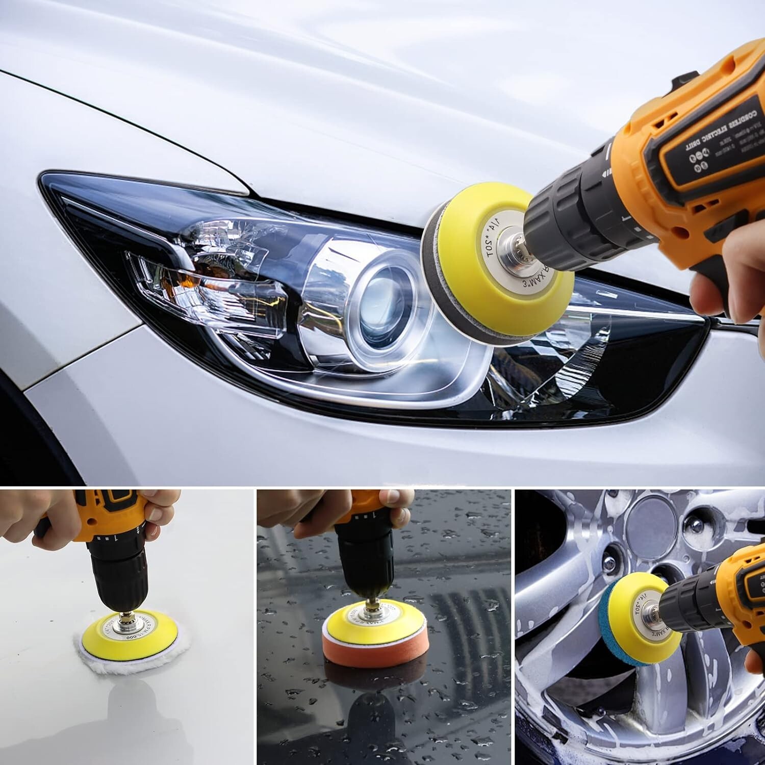 VIBRATITE Car Headlight Restoration Kit 3 Inch Car Polishing Sanding