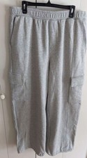 GAP women's soft gray cargo sweatpants, cotton/poly wider legs, NWOT, XL