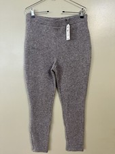 Express Womens Cozy Knit Gray Elastic Waist Pull On Pants M NWT
