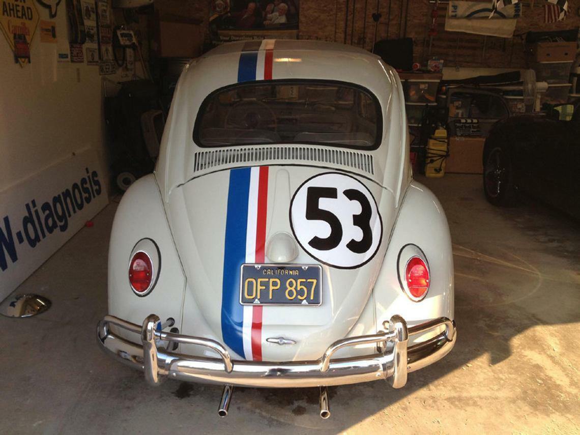 Herbie The Love Bug 1963 VW Beetle OFP 857 Metal Stamped License