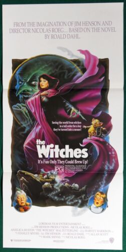 THE WITCHES Anjelica Huston ROALD DAHL FANTASY COMEDY Aus Daybill 1989 - Picture 1 of 1