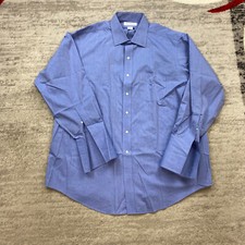 VTG Brooks Brothers Oxford Button Up Shirt 17.5 - 34 Blue Dress French Flip Cuff
