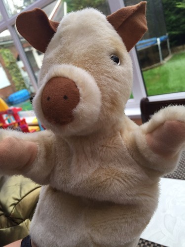 SELTENE MERRYTHOUGHT SCHWEIN HANDPUPPE NOCH MIT ETIKETT - Bild 7 von 7