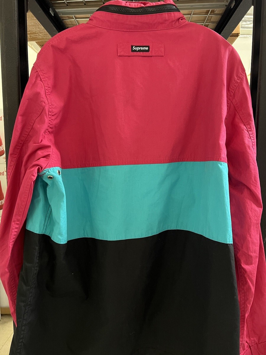 Supreme F1 Pullover Jacket SS14 2014 Sz XL Magenta Pink Teal Black