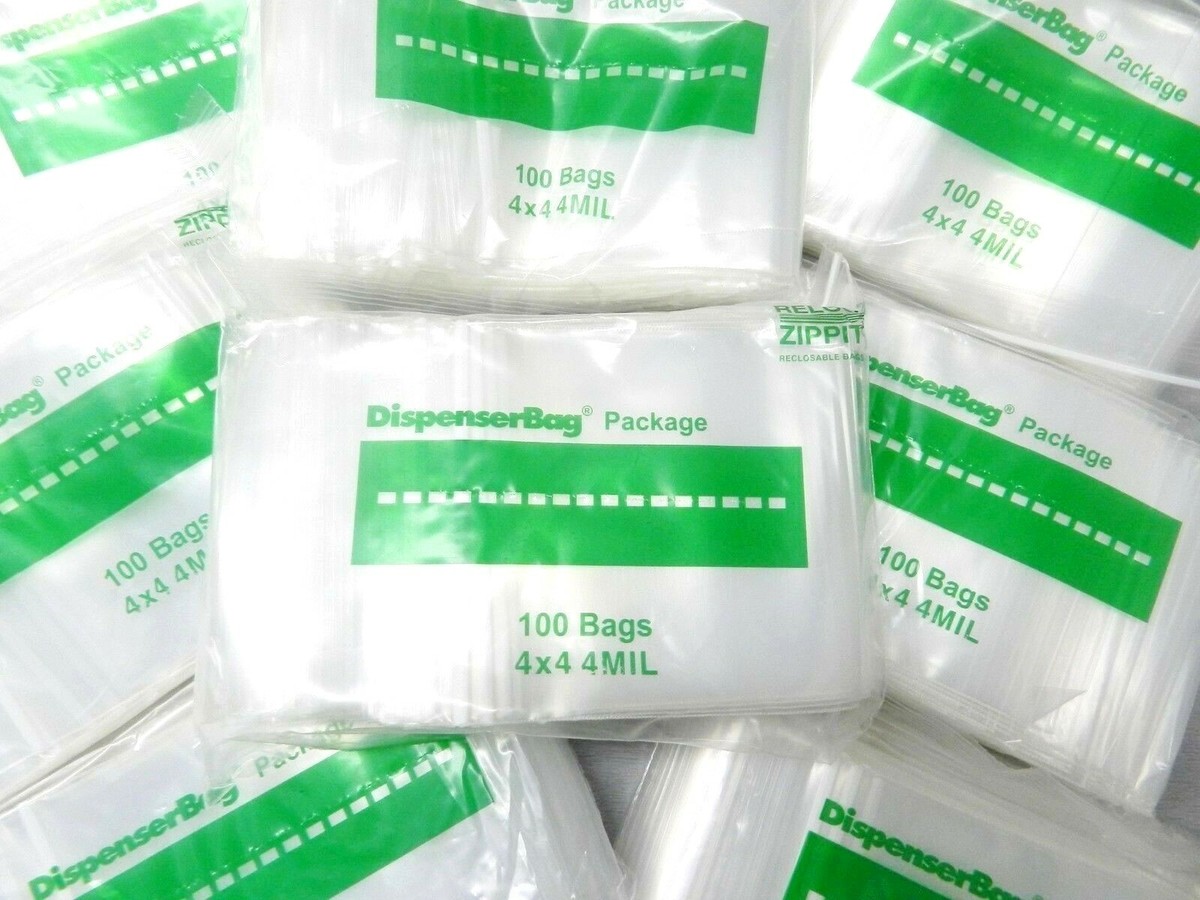 4" x 12" Set Reclosable Resealable Zip Top Lock Clear Plastic 4x12