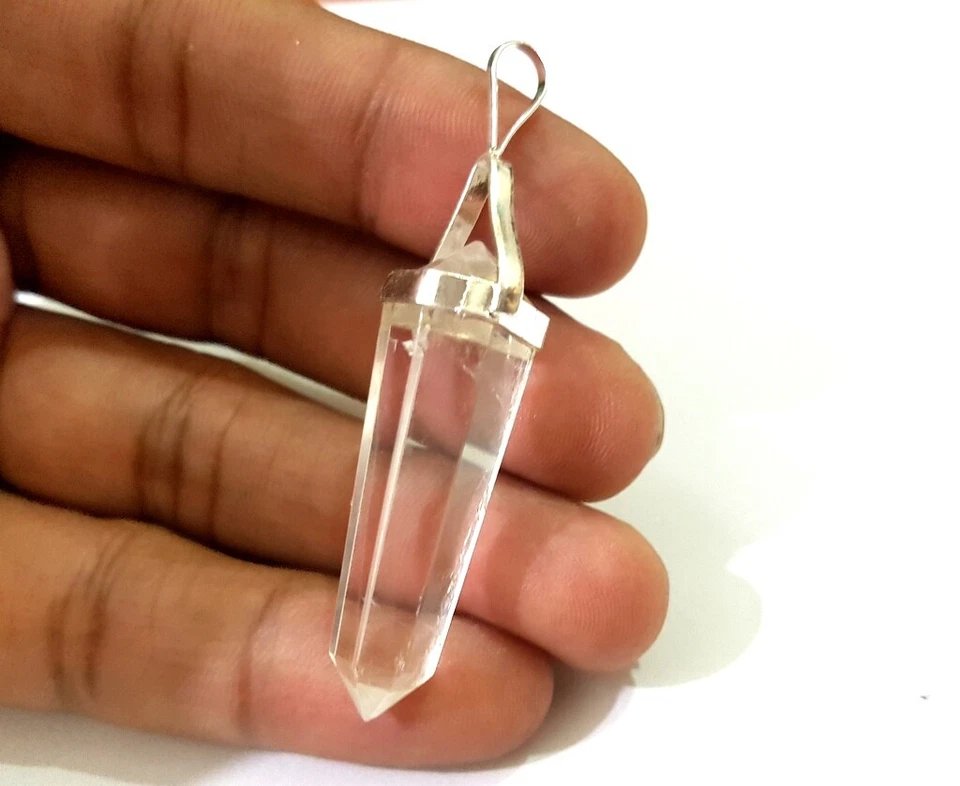Crystal Quartz Reiki Healing Meditation Pendant Chakra Stone - Image 4 of 4