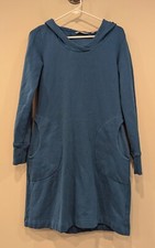 Horny Toad Dresspass II Hooded French Terry Teal Dress Size Small