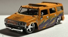 JADA Toys 1:64 Scale 2003 Hummer H2 SUV Orange Used Very Nice DUB City See Pics 