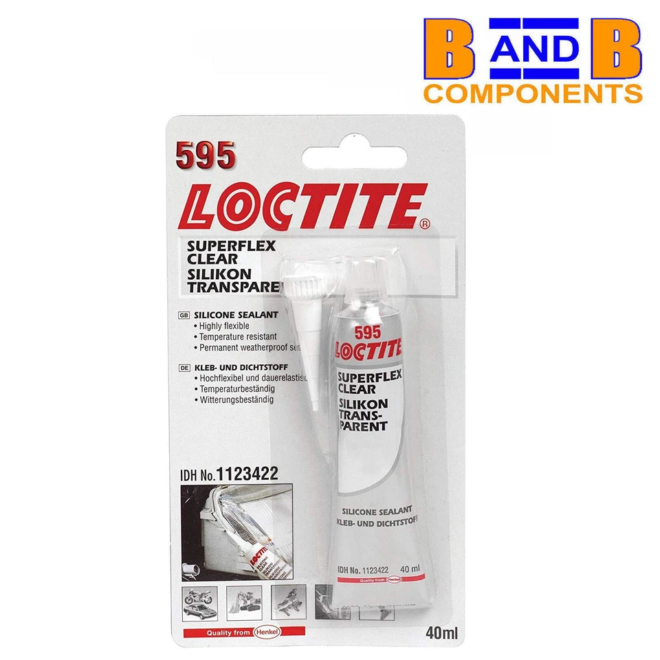 Loctite SI595 Superflex Clear Silikon Transparent Silicone Sealant 41g A1561