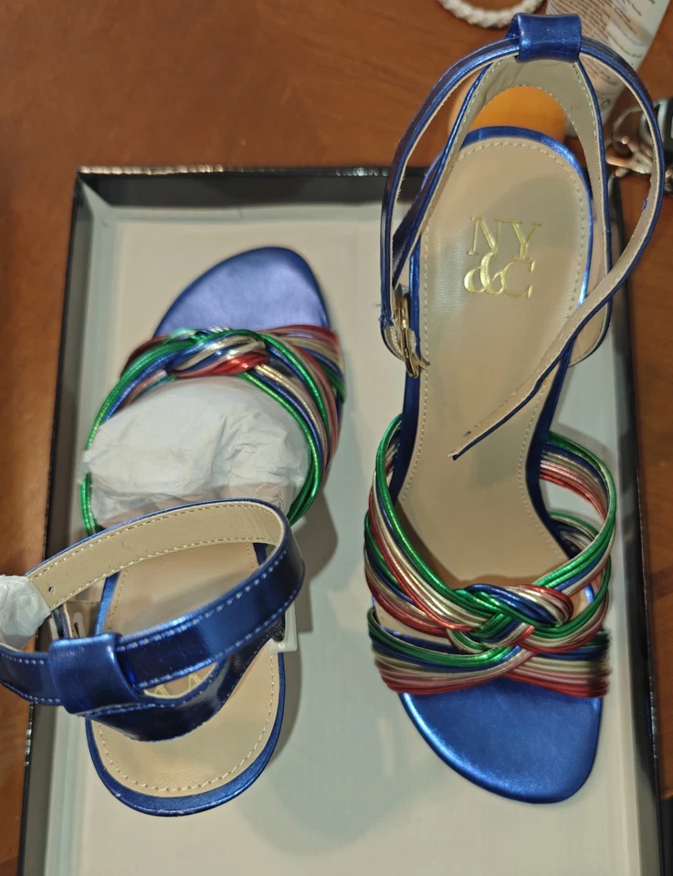 NY&C Tacón Multicolor Azul Foto 2 de 4