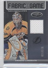 2012-13 Certified Fabric of the Game 194/299 Anders Lindback #FOG-ALI 0d2