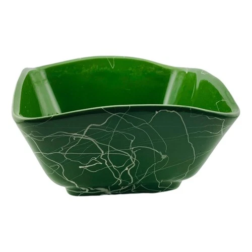 MCM Shawnee Pottery Planter USA 450 Green White Spaghetti String - A646