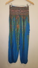 Women's Palazzo Harem Pants Sz Extra Small Boho High Waist Hippie 22x29 NWOT