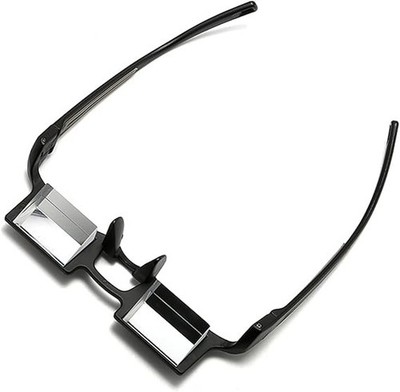 Lying Down Prism Glasses for Reading & TV   Lightweight Lazy Bed Glasses Watch B
