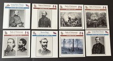 Battle of Chickamauga , Thomas, Bragg  ,Civil War Atlas Edition Collector Cards