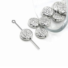 4, 20 or 50 Pieces: Rough Antique Silver Round Spacer Beads, 12mm - - US Seller