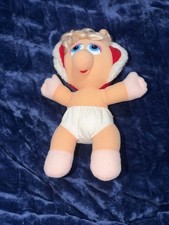 VINTAGE 1987 MUPPET BABY MISS PIGGY PLUSH STUFFED ANIMAL JIM HENSON