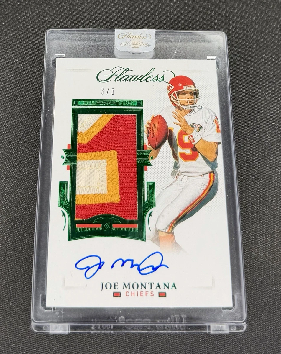 Panini Joe Montana Autographed Football Sports Trading Cards