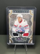 2024-25 UD Artifacts Zack Ostapchuk Dual Patch Rookie AUTO 156/199 Senators