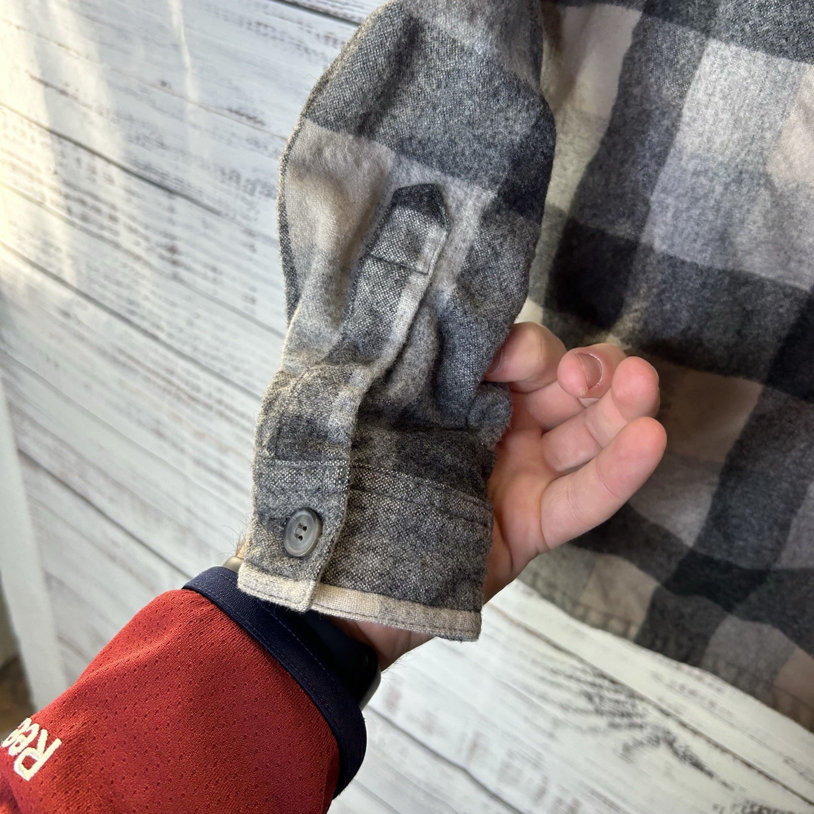 Pendleton Hooded Button Up Wool Flannel Shirt Gra… - image 10