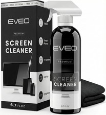 Screen Cleaner Spray 2 Pack 250ml Bottle Microfiber Cloth TV Computer Laptop