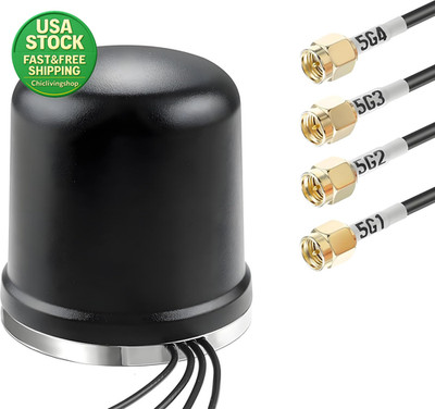4X4 MIMO Omnidirectional Low Profile 4G LTE 5G Magnetic Base Antenna