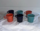 Fiesta Ware Coffee Mugs Ring Handle  Cups Set Of 6