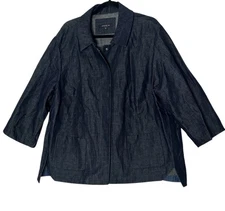 lafayette 148 New York Jacket Top Women’s 2X Designer Lightweight Linen Blend