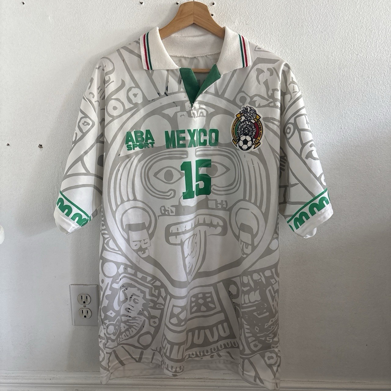ABA Sport 1997 Mexico Luis Hernandez World Cup Jersey Size Mens Large