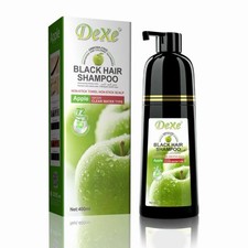 Dexe Apple Black Hair Color Shampoo, Gray Hair Coverage, 400 ML Ammonia Free