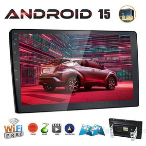 Double 2DIN 10.1" Android 15 Car Stereo Radio Carplay GPS Wifi BT Touch Screen