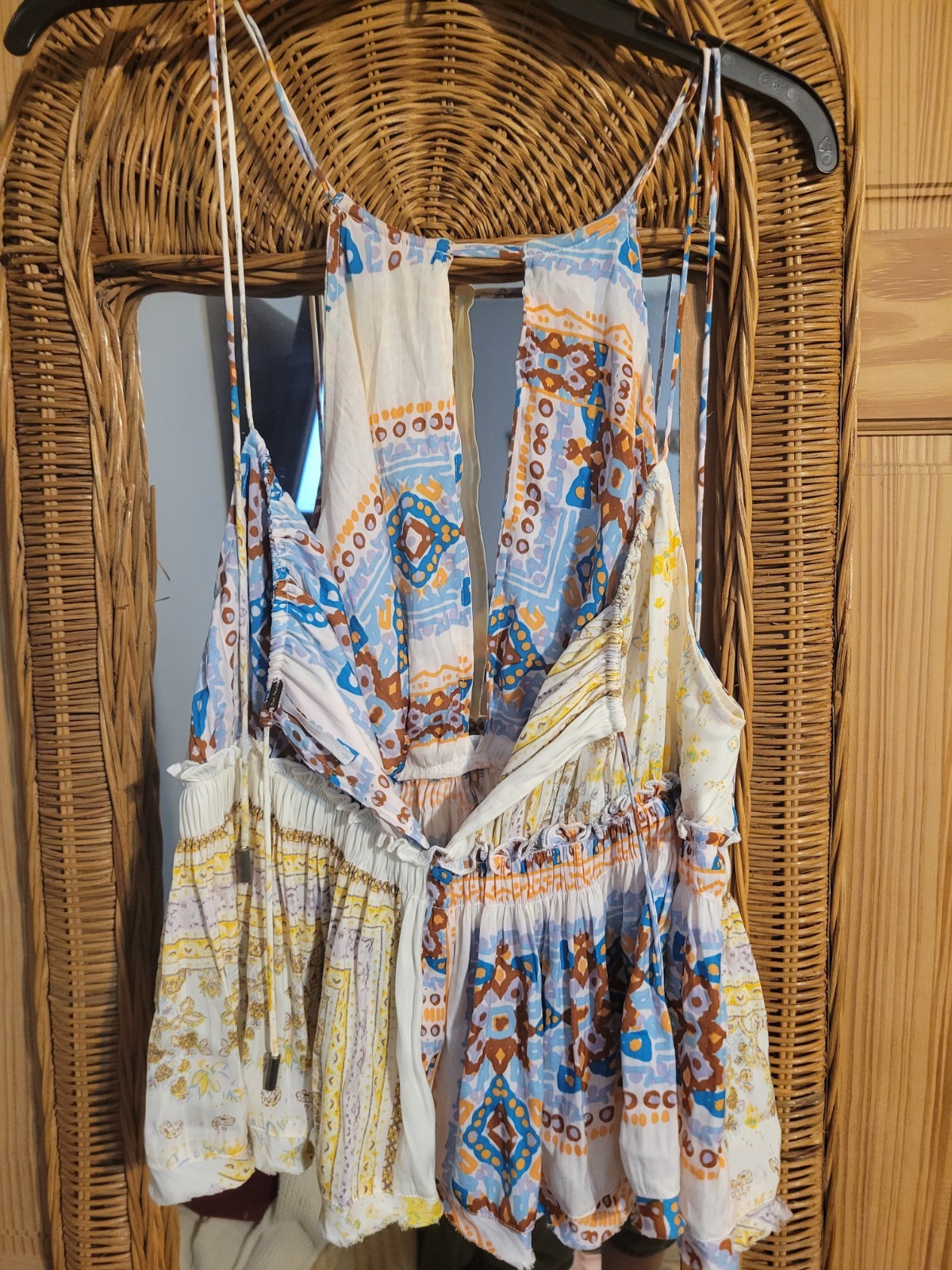 Free People “Bellini” Patchwork Adjustable Tank O… - image 2