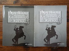 Lot 2 Abeka Spelling Vocabulary Poetry 5 5th ...