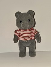 Sylvanian Forest Families GREY BEAR Figure. Vintage UK Tomy. Figure Sold as Seen